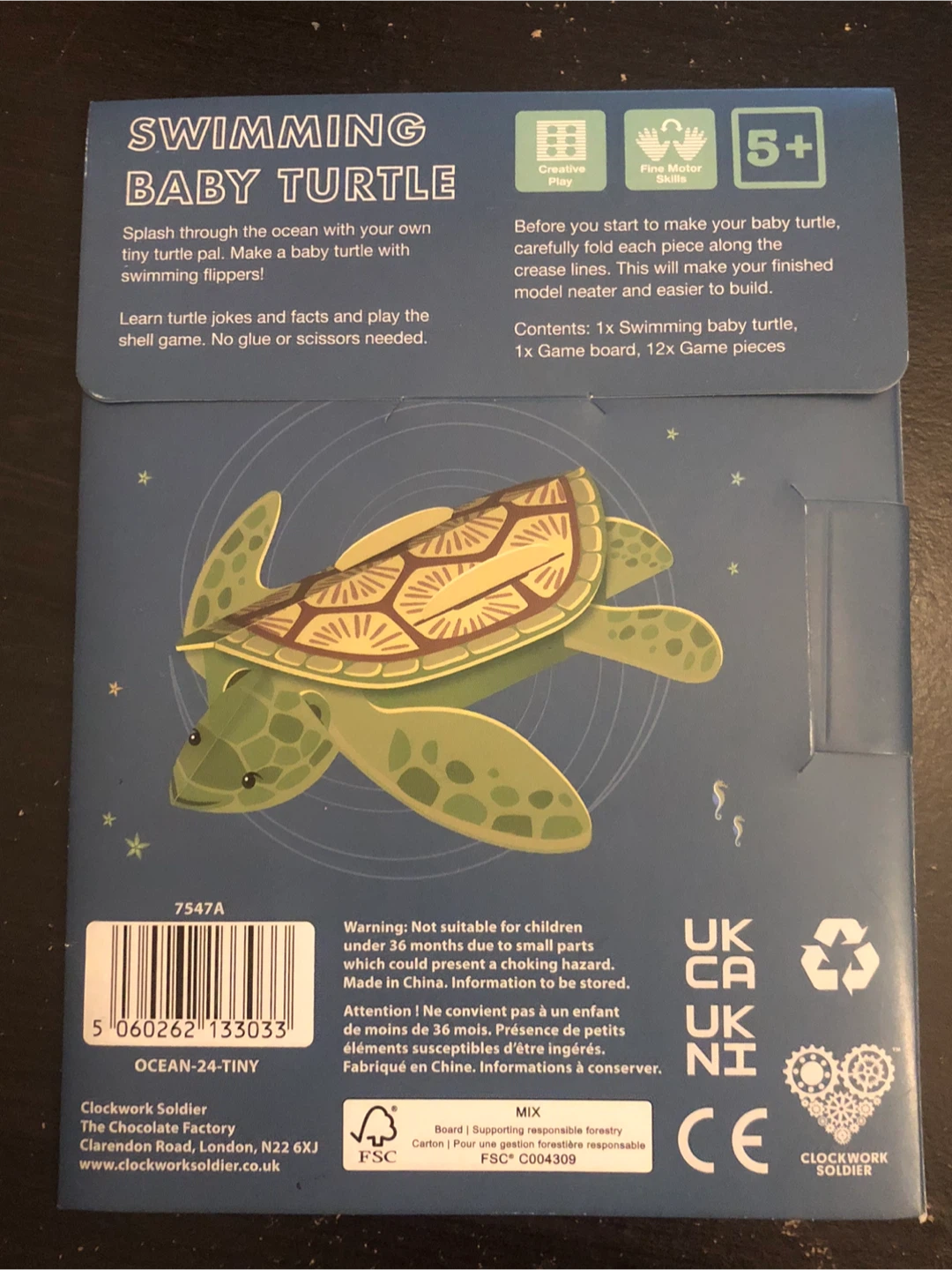 🏈Clockwork Soldier Swimming Baby Turtle Craft Kit - photo 2