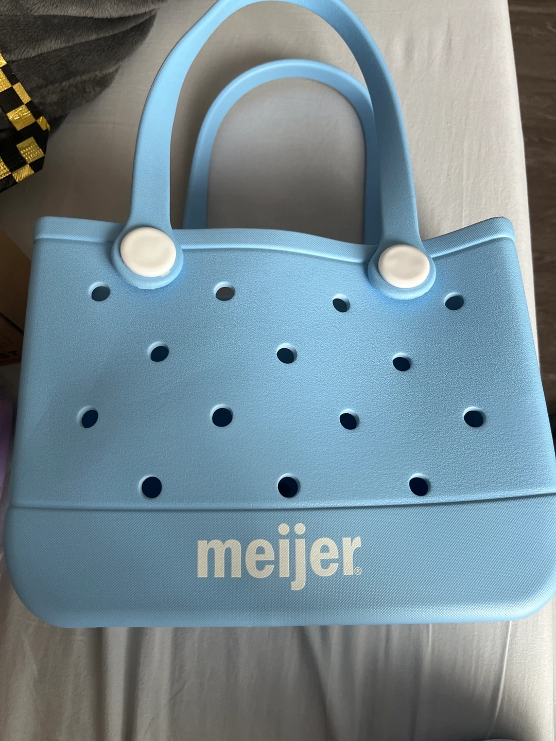 🏈Meijer Light Blue Silicone Tote Bag