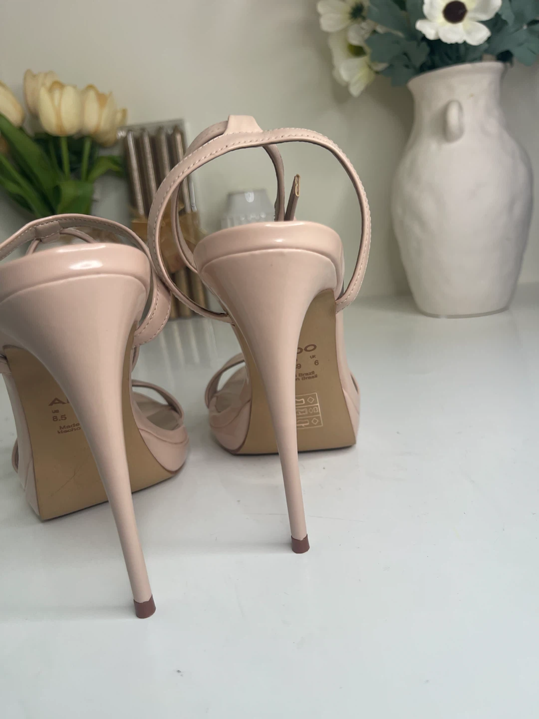 ALDO Nude Stiletto Sandals Size 8.5 - photo 2