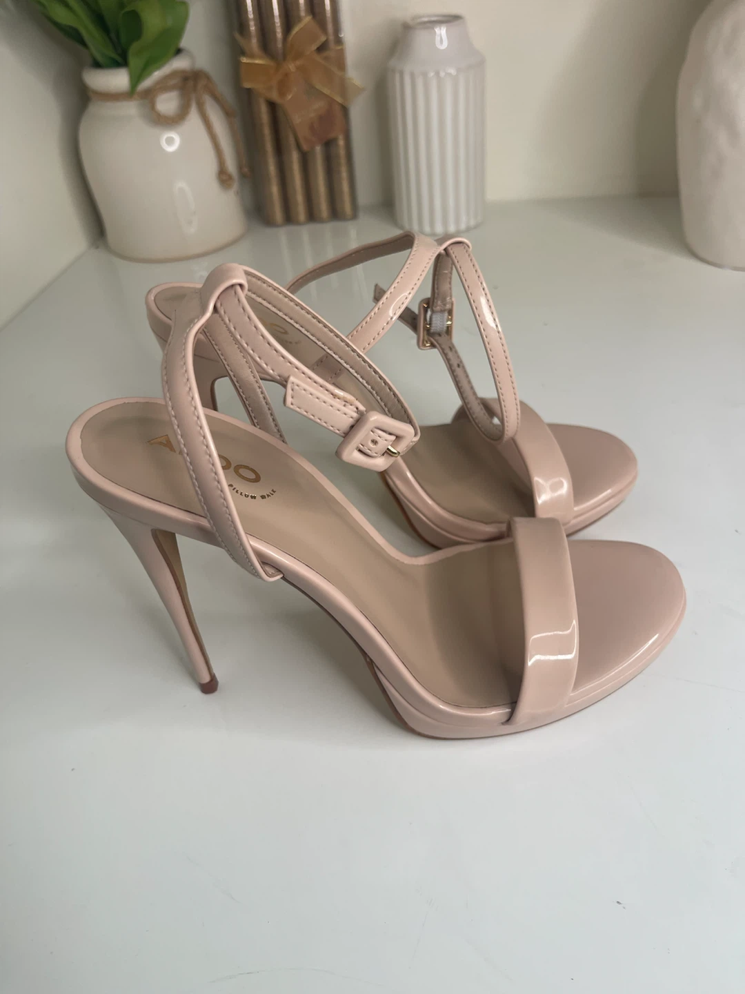ALDO Nude Stiletto Sandals Size 8.5 - photo 4