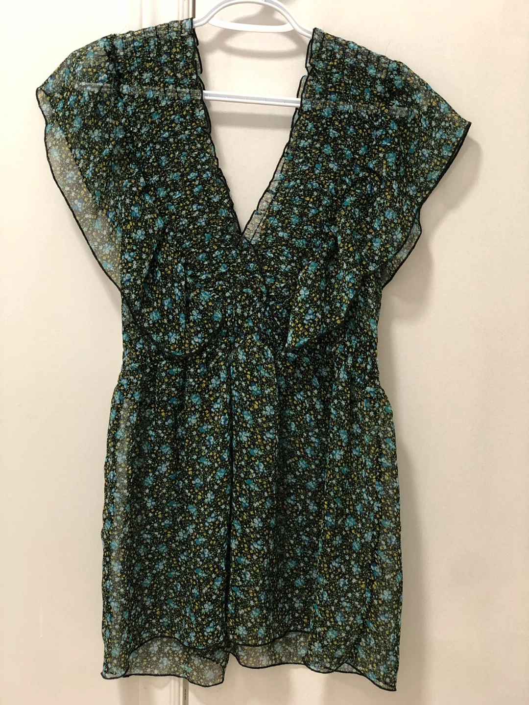 🏈 Oed London Floral Dress Size 12 Floral Ruffle Flowy Women’s