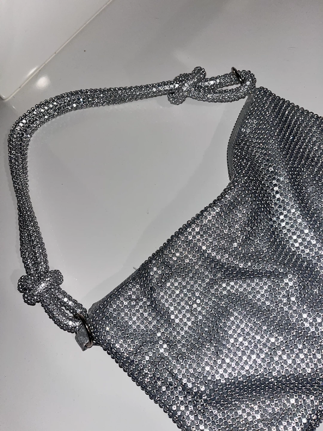 Silver Rhinestone Sparkly Handbag - photo 4