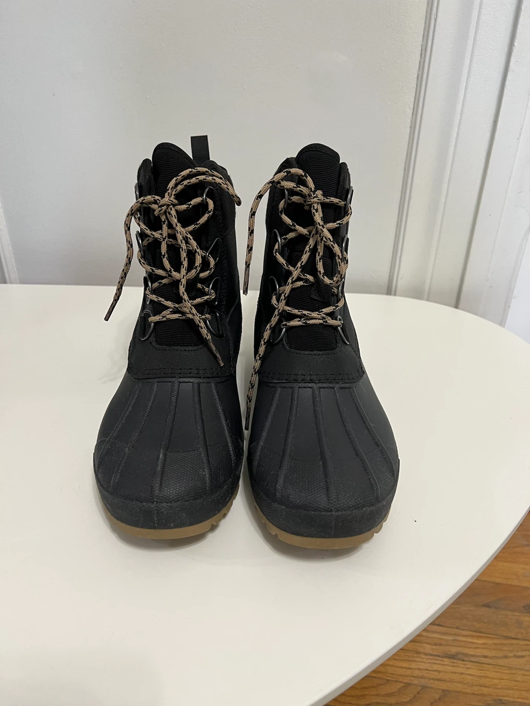 🏈 Universal Thread Black Duck Boots Size 10