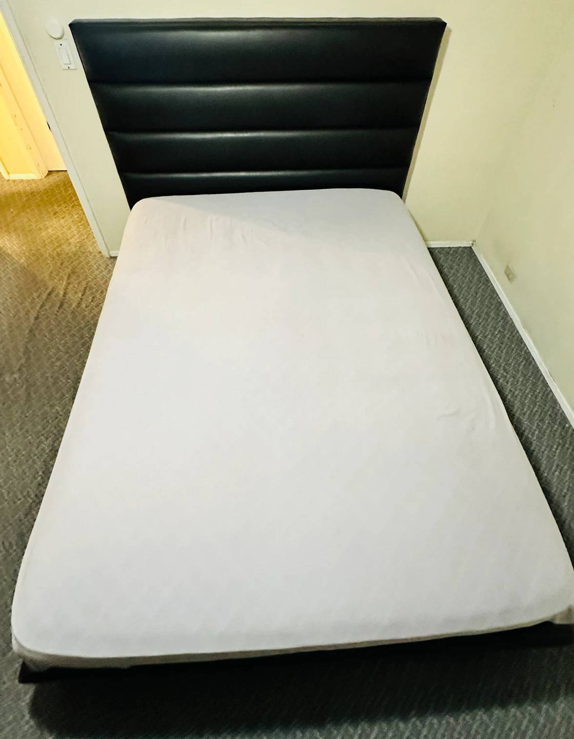 Black Upholstered king Size Bed Frame
