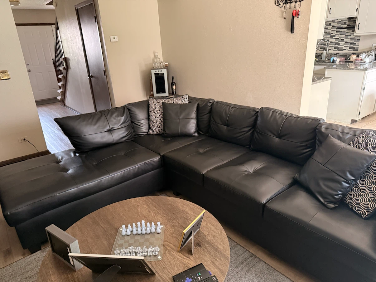 Black Sectional Sofa - photo 2