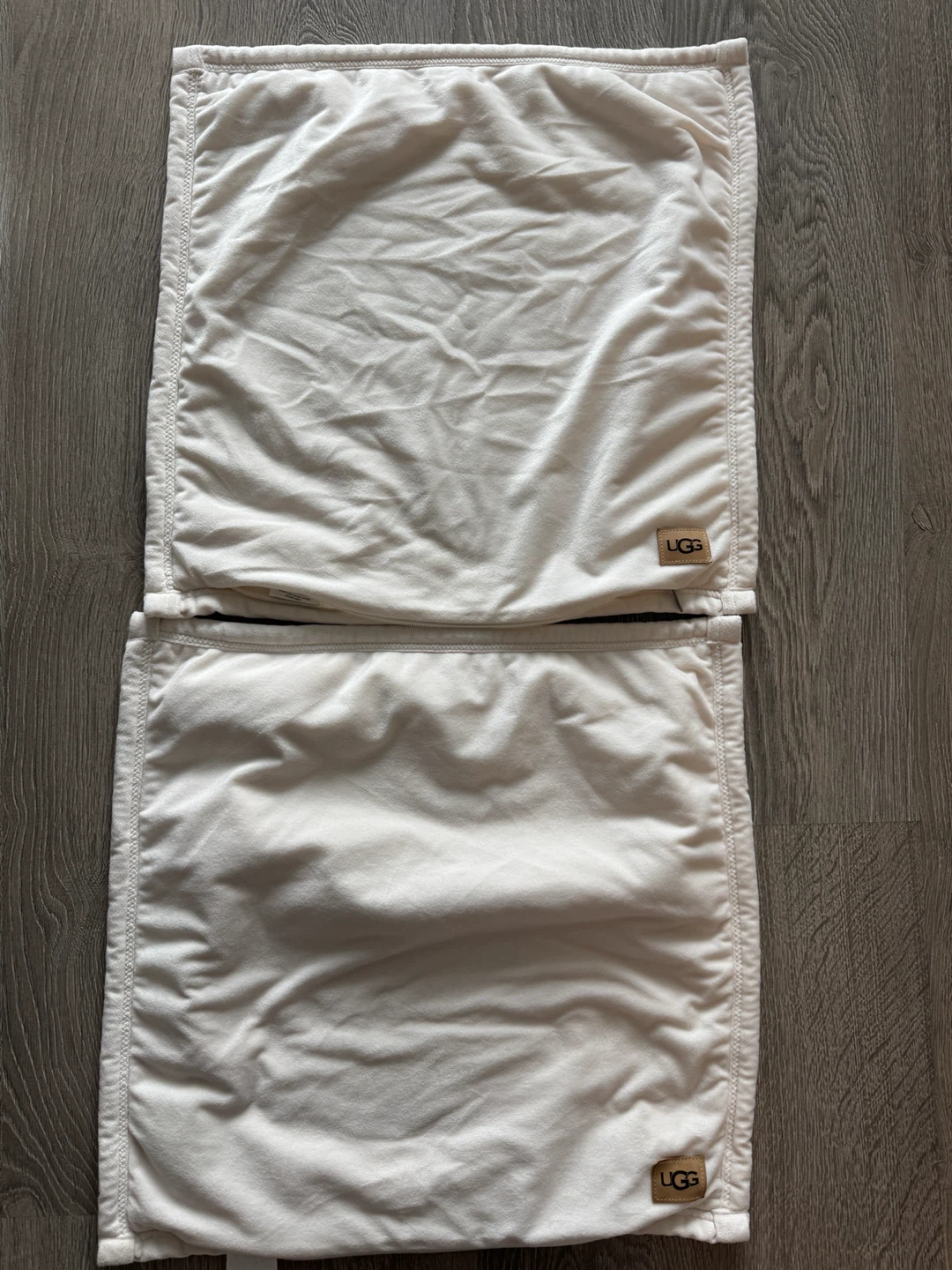 Two UGG Cream Throw Pillow Covers - photo 2