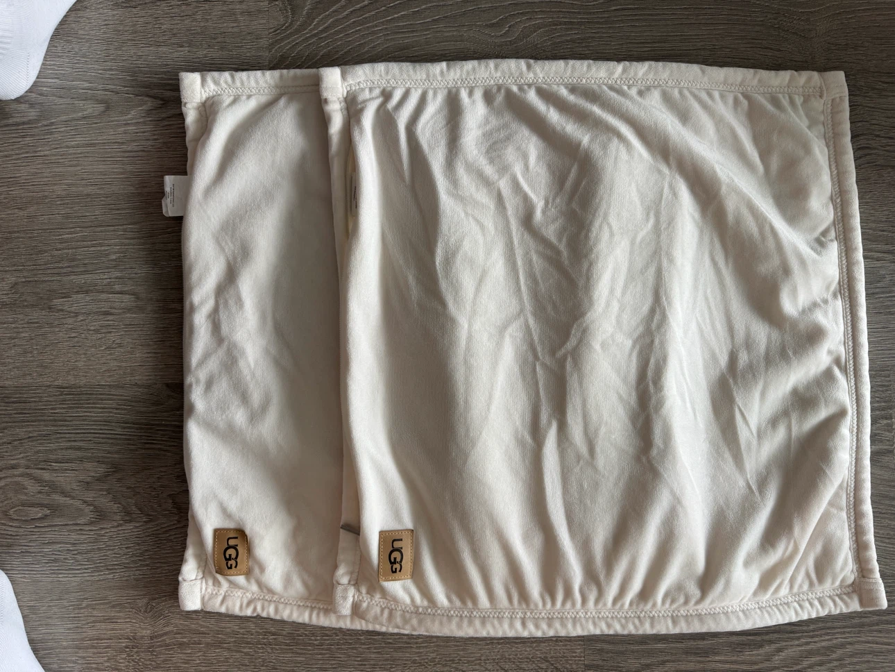 Two UGG Cream Throw Pillow Covers - photo 3