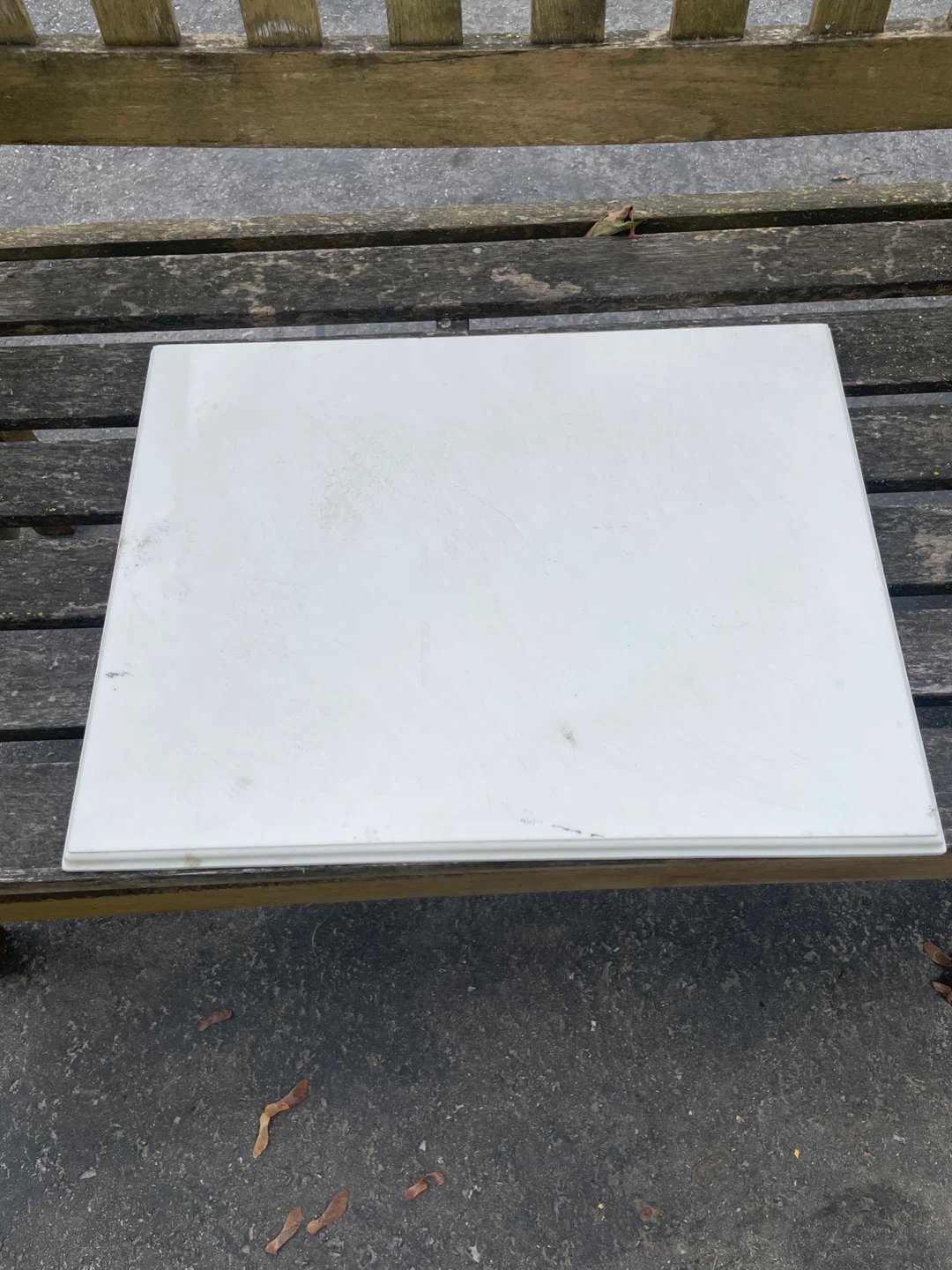 🏈White Square Stone Serving Tray