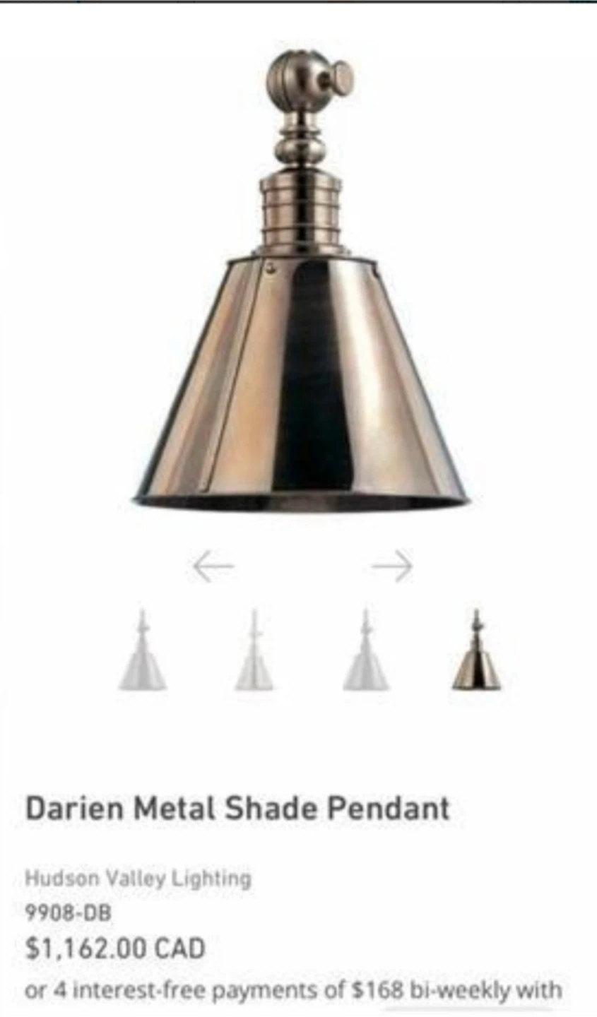 Hudson Valley Darien Metal Shade Pendant Light - photo 2