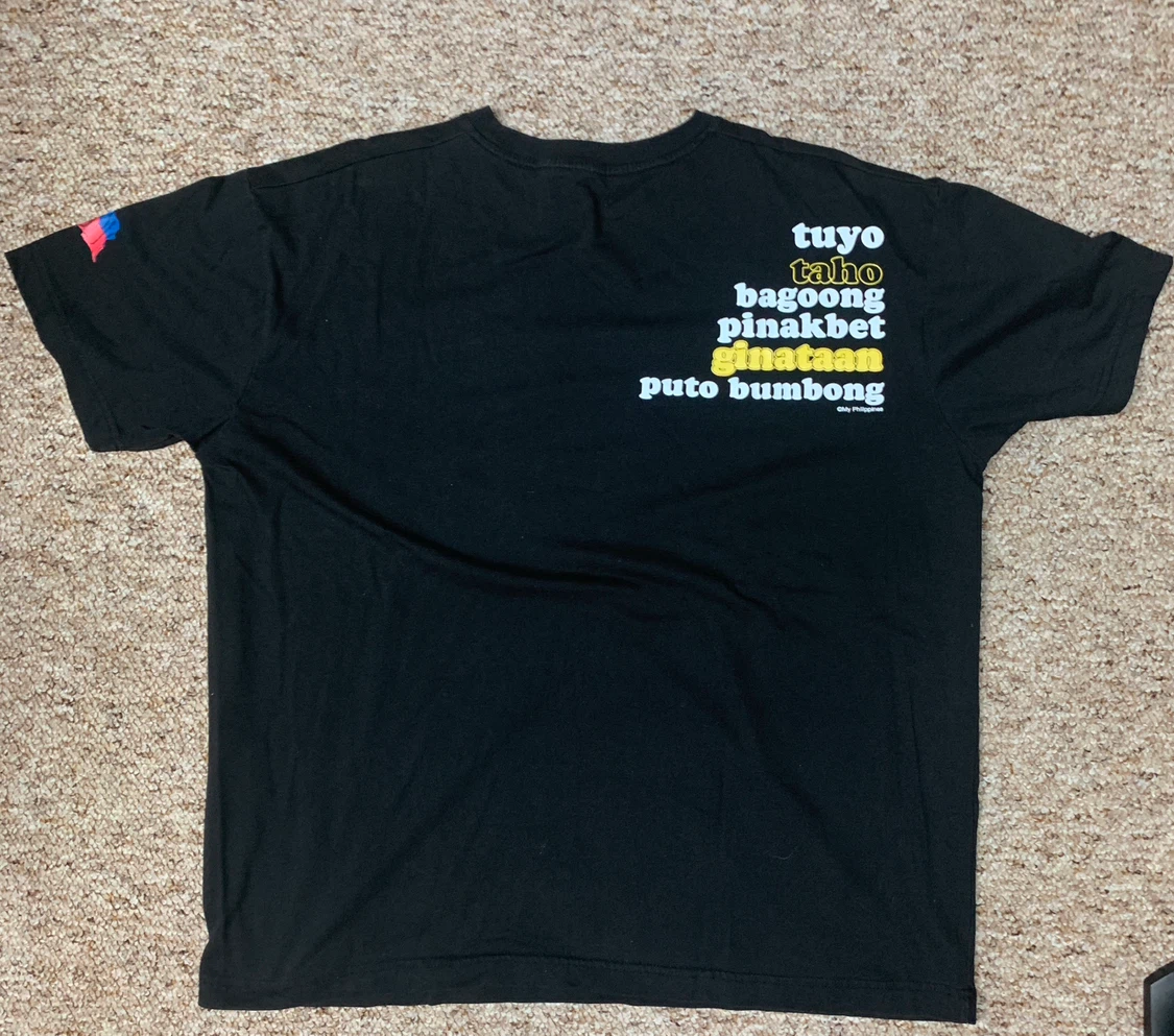Black Filipino Food List T-Shirt - photo 2