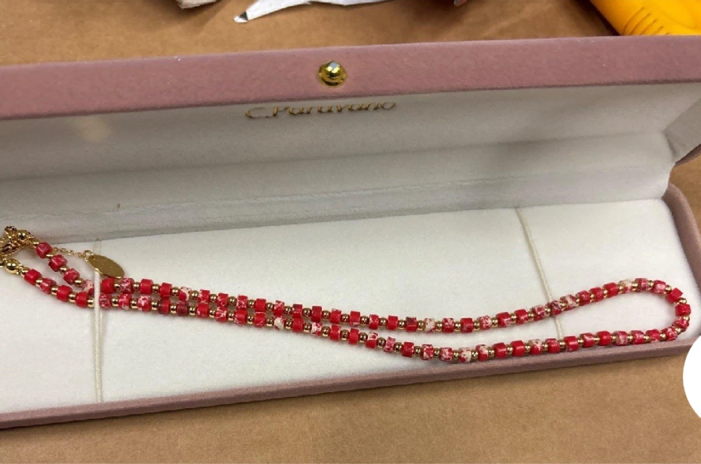 C.Paravano red bead necklace - photo 3