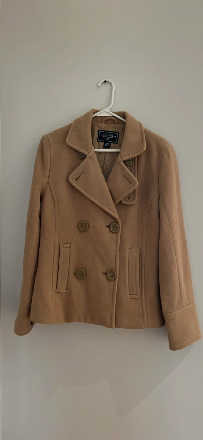 American Eagle Outfitters Tan Peacoat