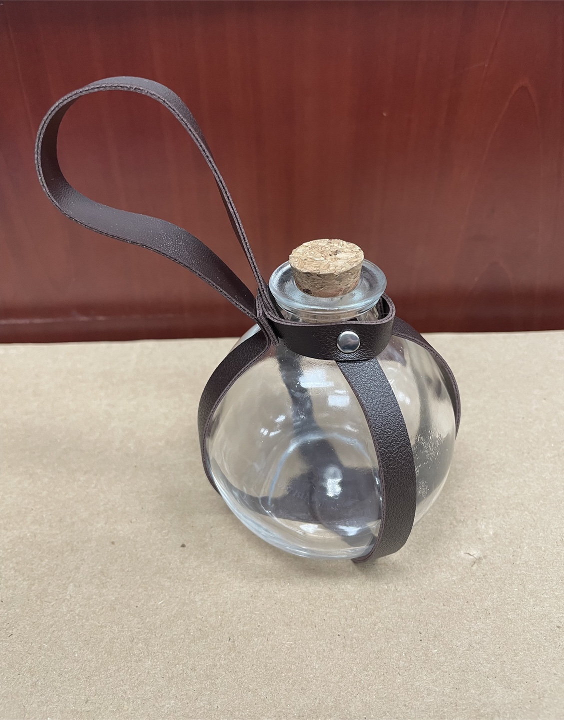 Dark Magical Glass Wizard Bottle with Leather Harness - photo 3