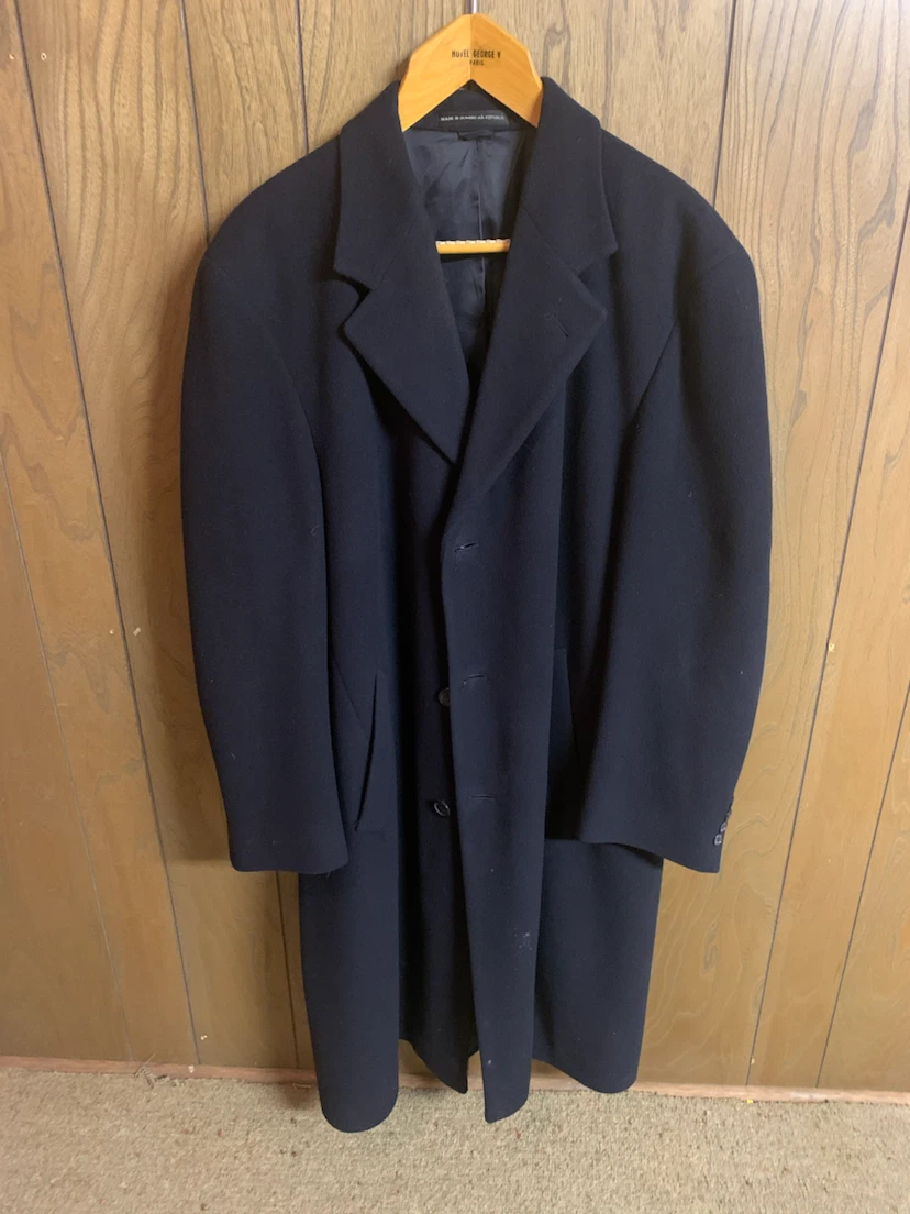 Lauren Ralph Lauren Wool Overcoat - Navy - Size 42