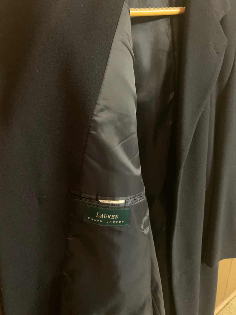 Lauren Ralph Lauren Wool Overcoat - Navy - Size 42 - photo 2