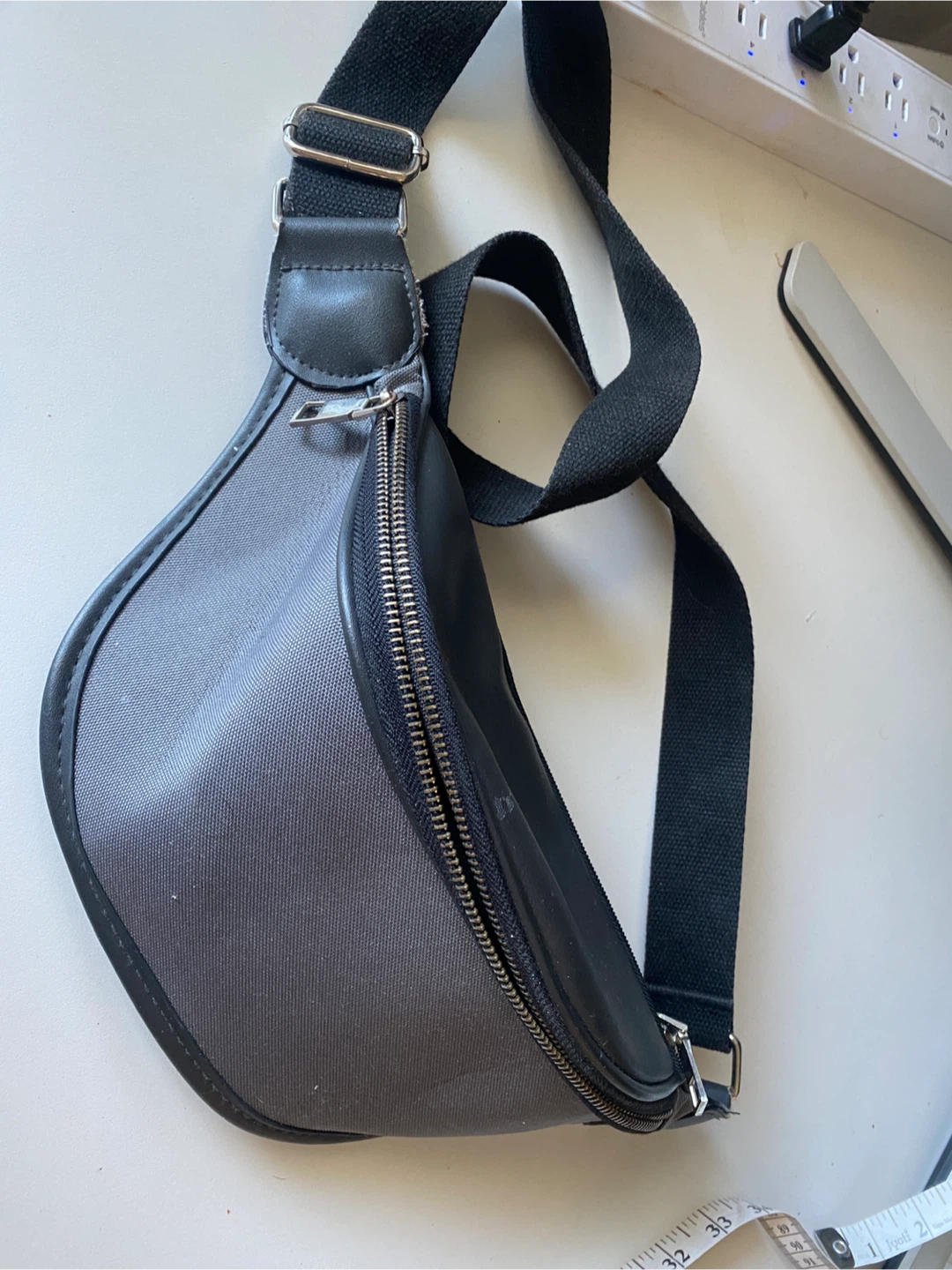 Grey and black waist bag - photo 3
