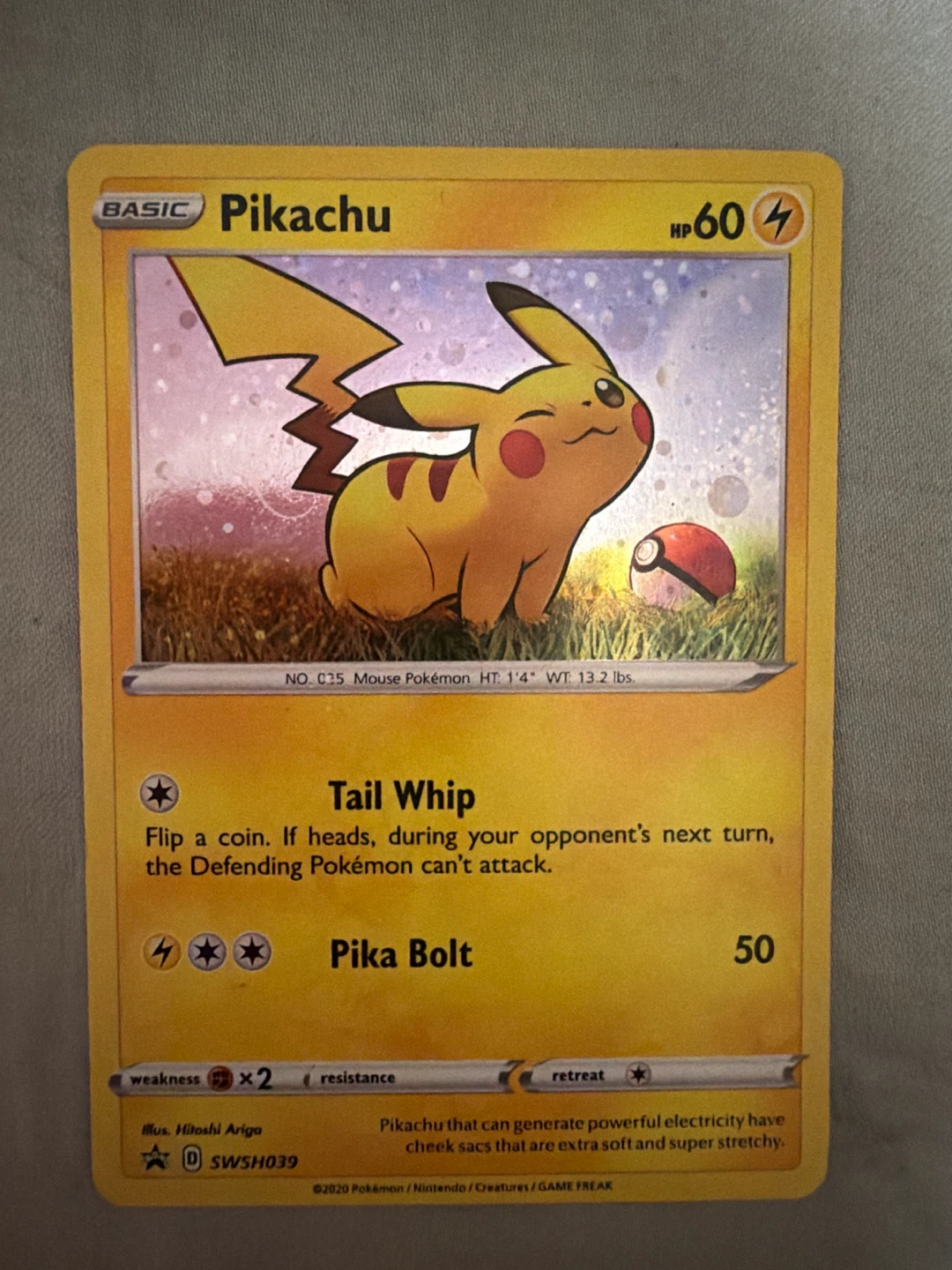 Pikachu SWSH039 Pokemon Trading Card