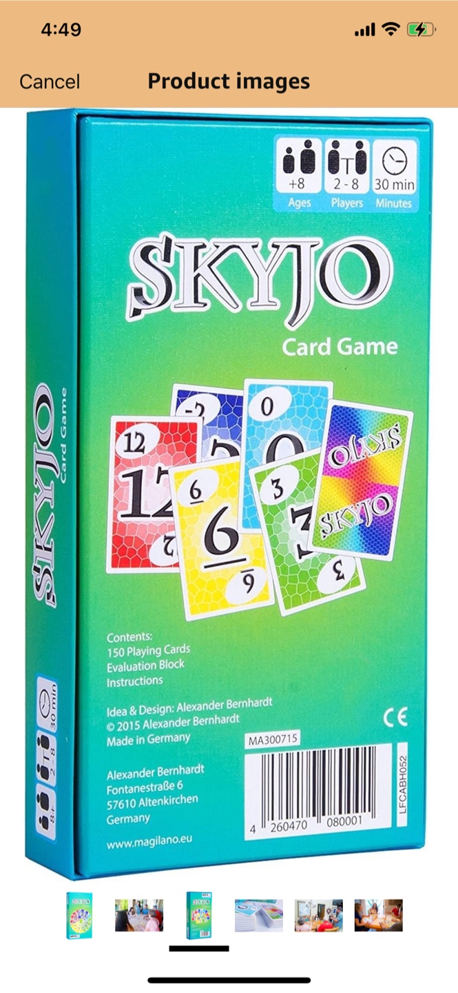 SKYJO Card Game - photo 3