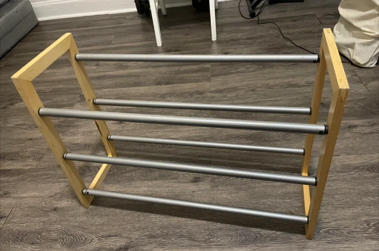 Adjustable Wooden and Metal Shoe Rack🏈