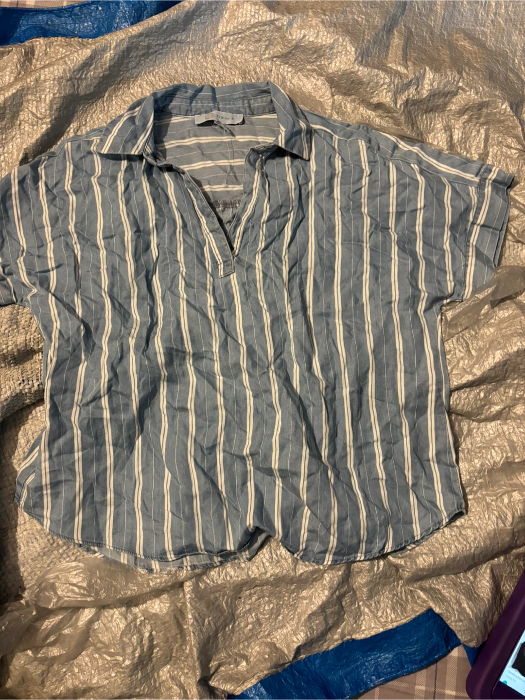 NWOT Cristina B Striped Shirt M