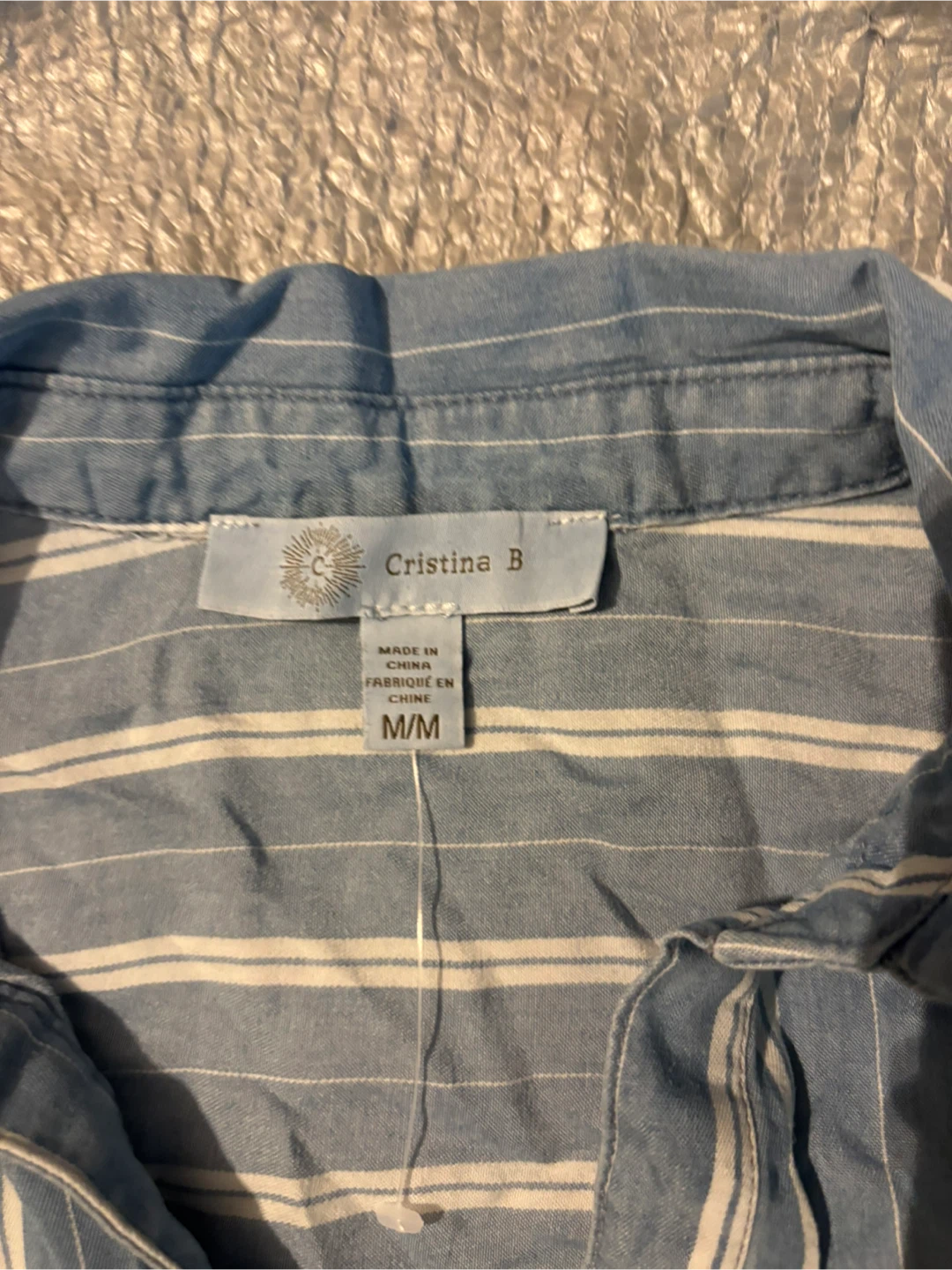 NWOT Cristina B Striped Shirt M - photo 2