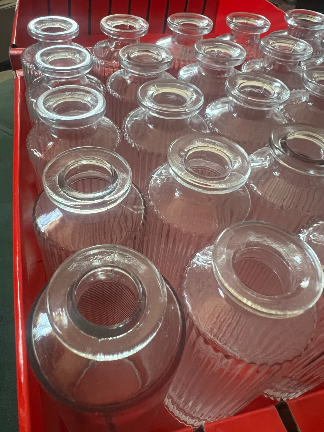 Set of 30 Ribbed Glass Bud Vases - photo 2
