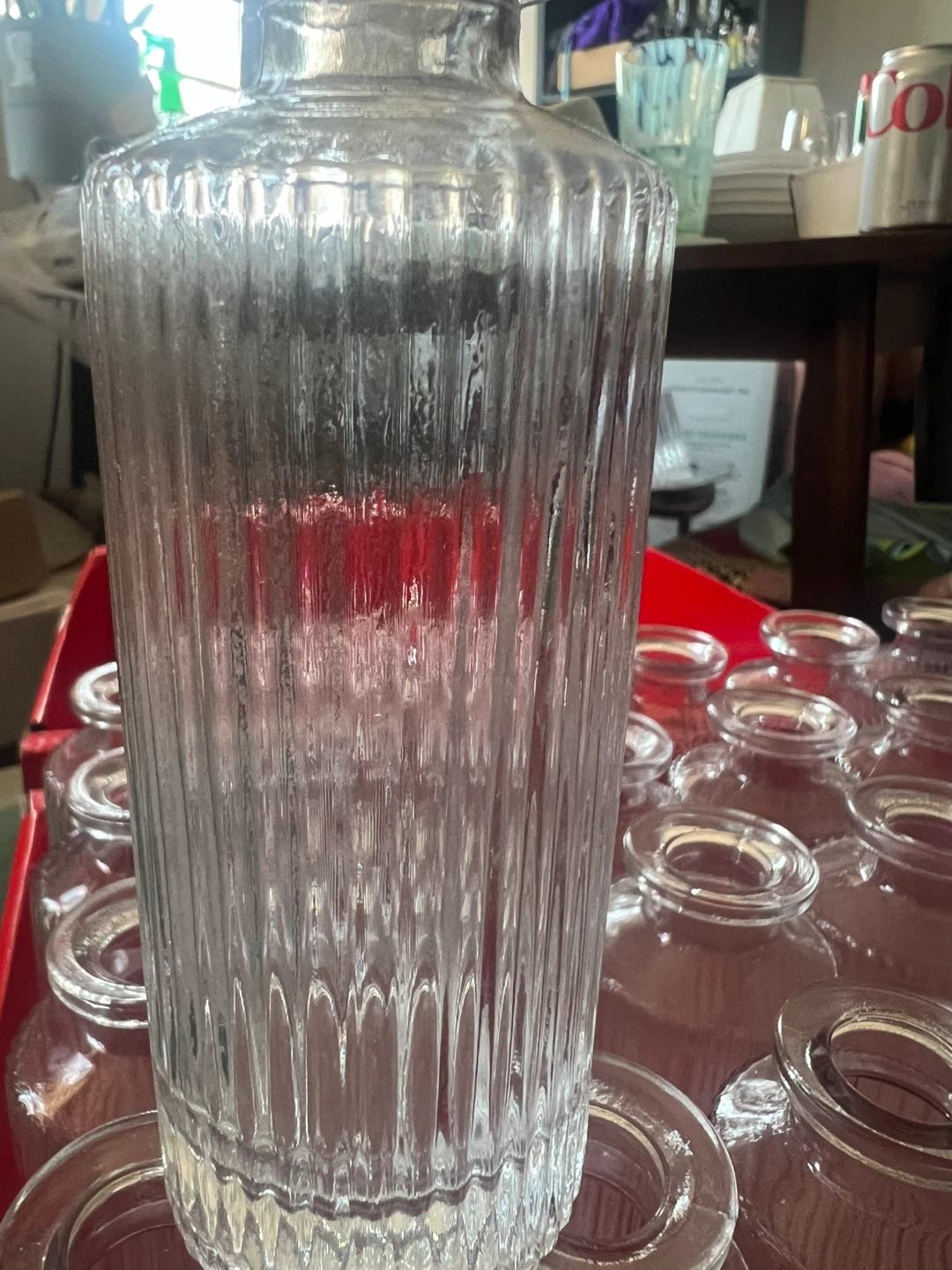 Set of 30 Ribbed Glass Bud Vases - photo 3