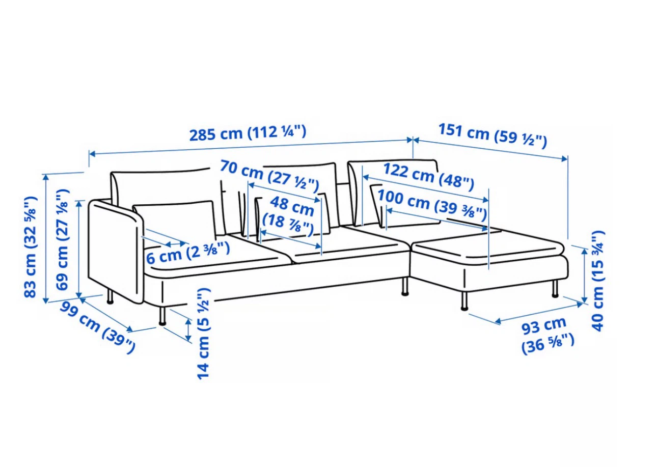 MID century modern Soderhamn Sectional Sofa - photo 3