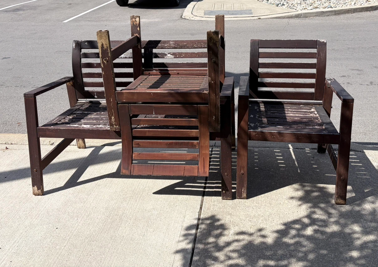 Wooden Patio Bistro Set - photo 2
