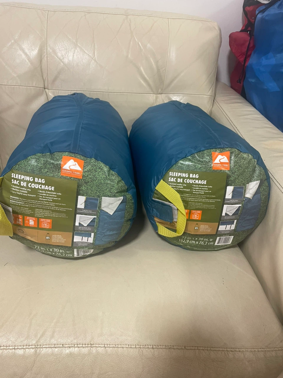Two Ozark Trail Sleeping Bags