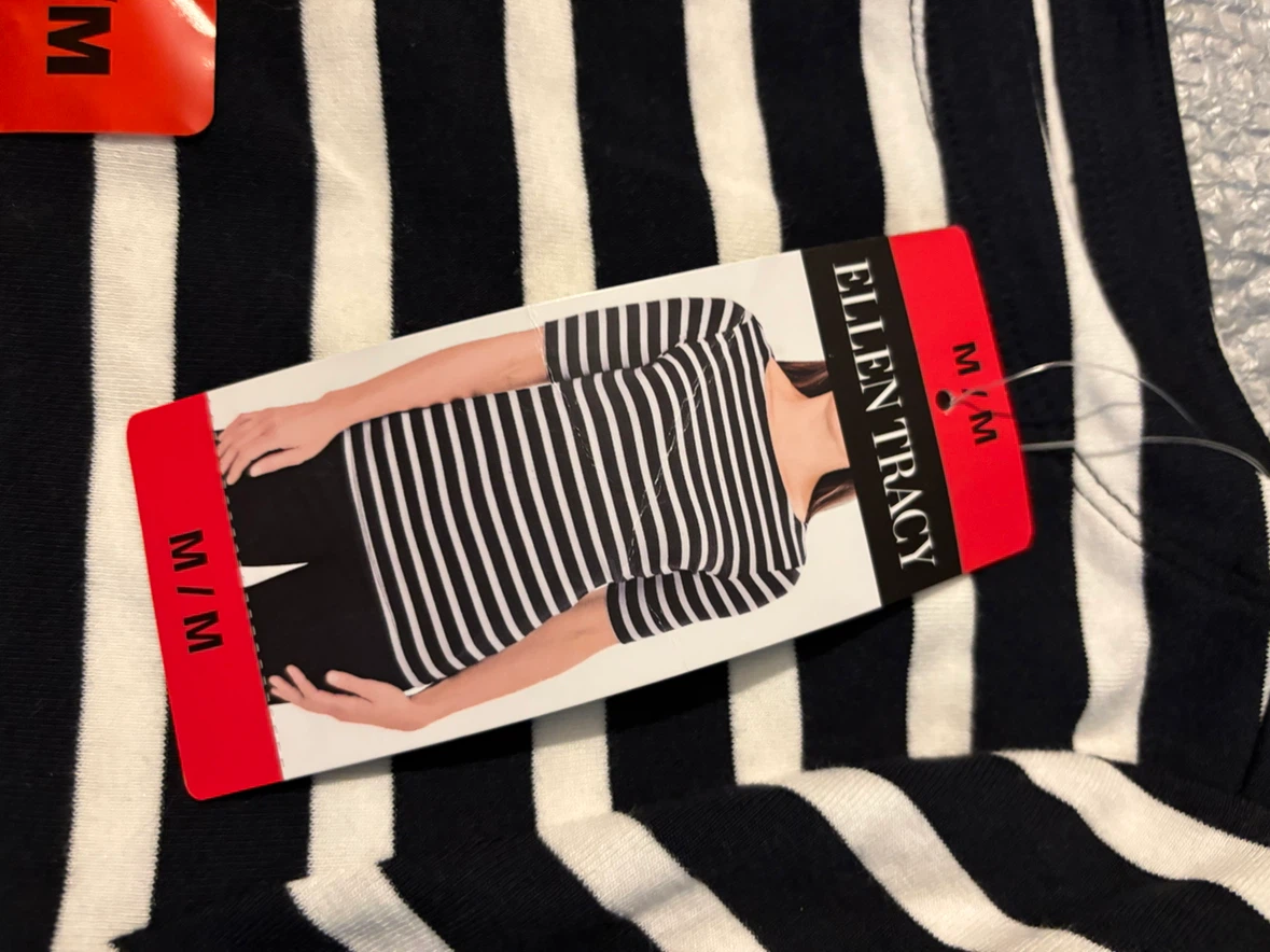 Ellen Tracy Striped Top M - photo 2