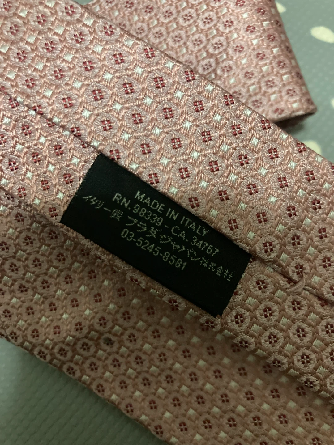 Prada Pink Geometric Silk Tie 🏈 - photo 2