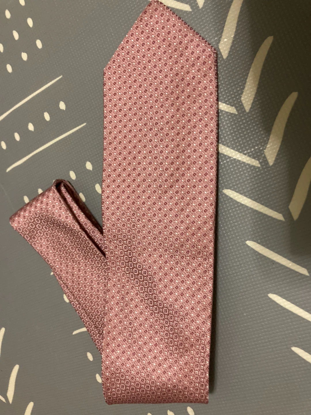 Prada Pink Geometric Silk Tie 🏈 - photo 3