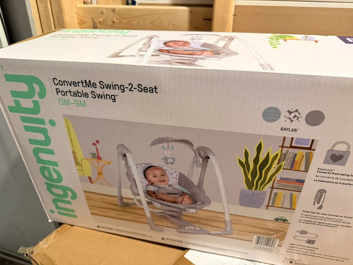 Ingenuity ConvertMe Swing-2-Seat Portable Swing - photo 3