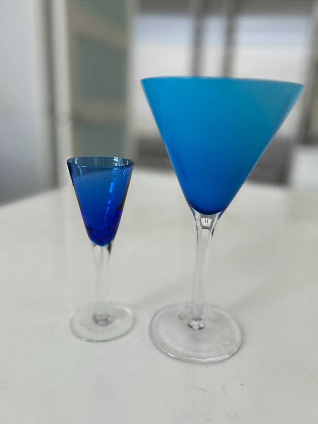 Torre & Tagus Blue Cosmic Liqueur Glasses