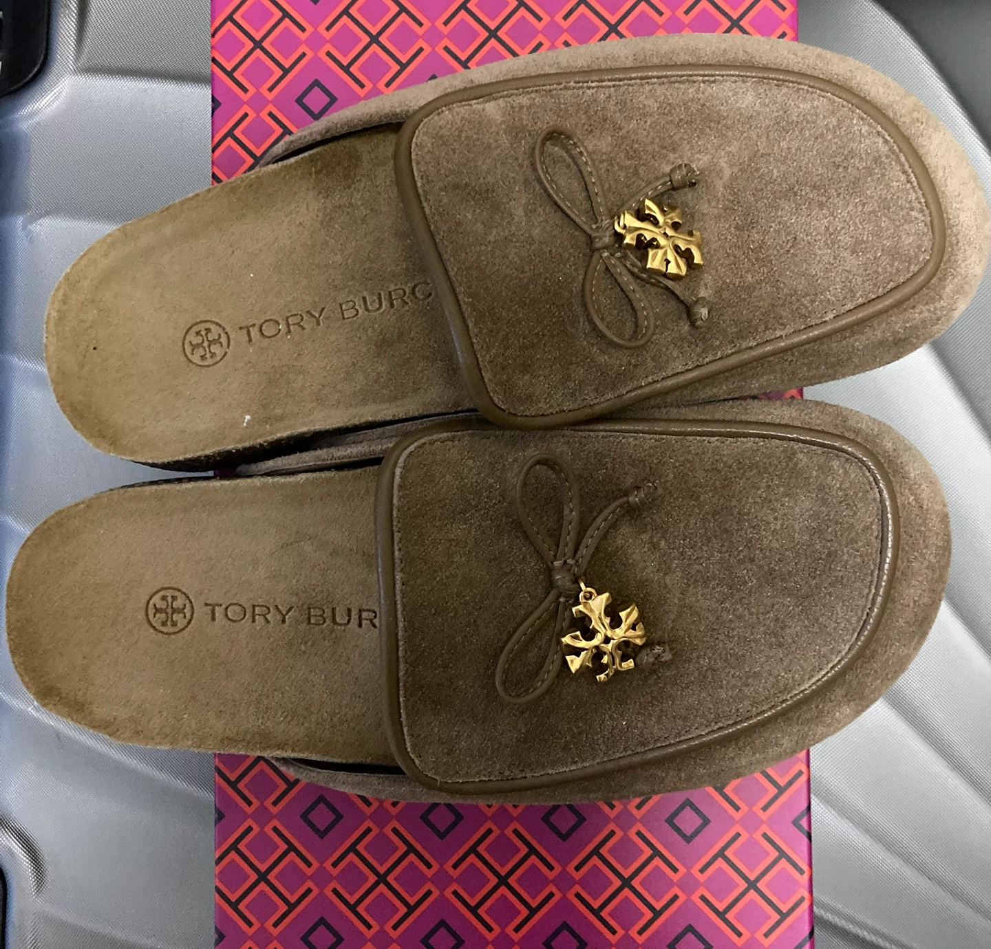 Tory Burch Suede Slippers 🏈