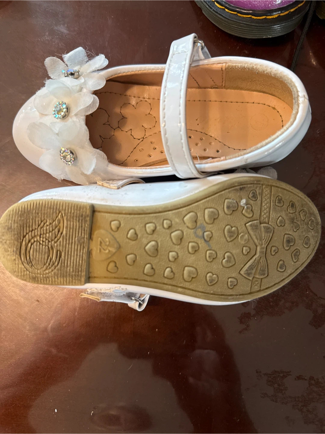 Girls White Floral Dress Shoes - photo 2