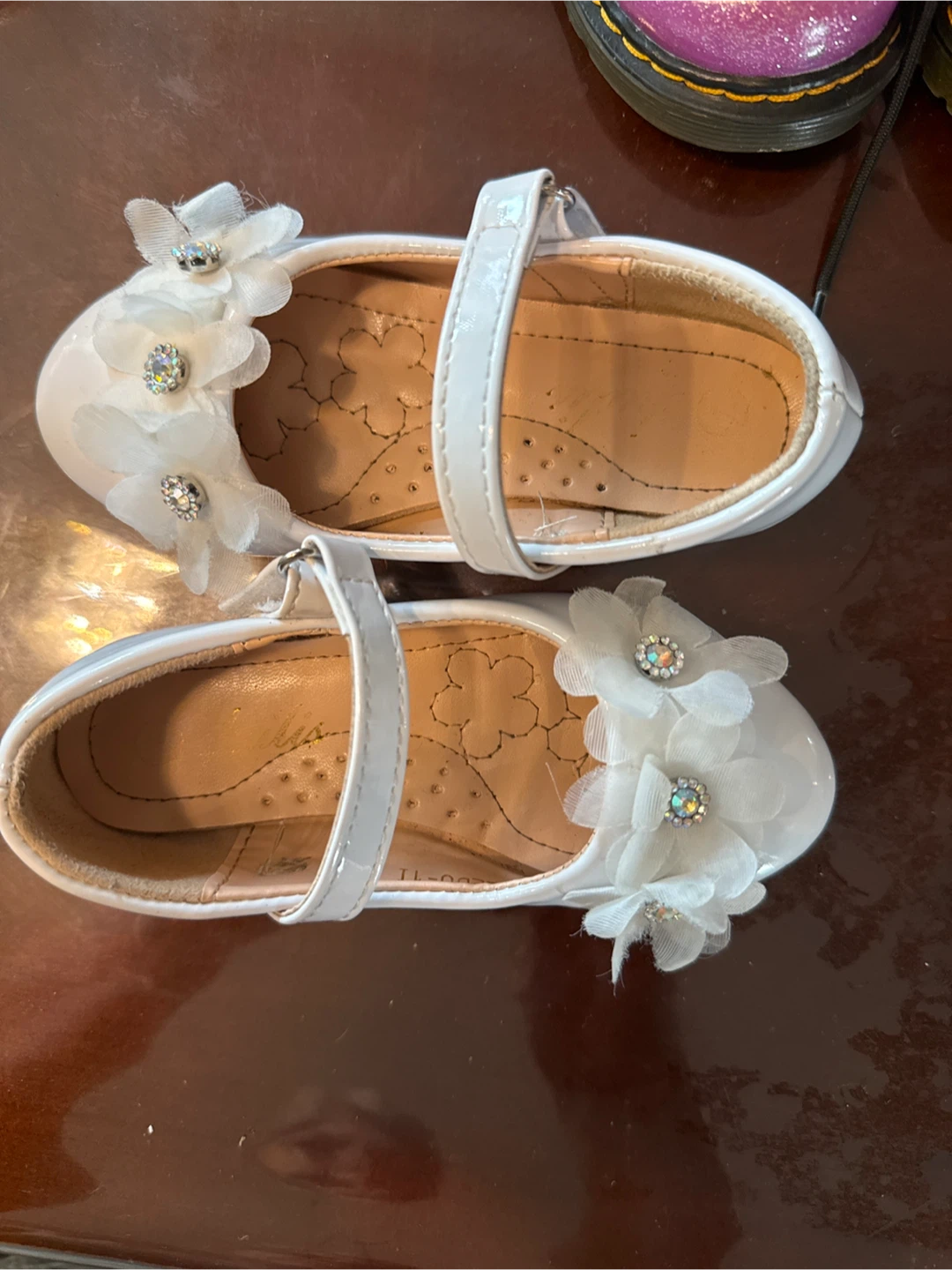 Girls White Floral Dress Shoes - photo 3