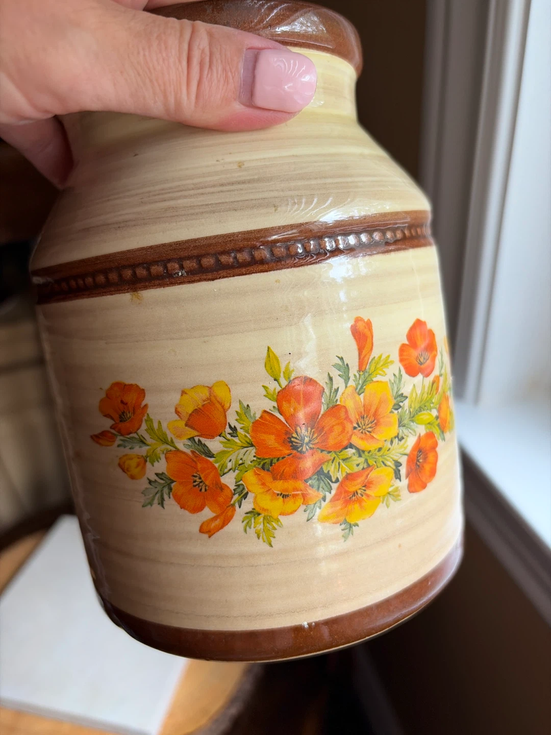 🏈Vintage Floral Ceramic Canister - photo 5