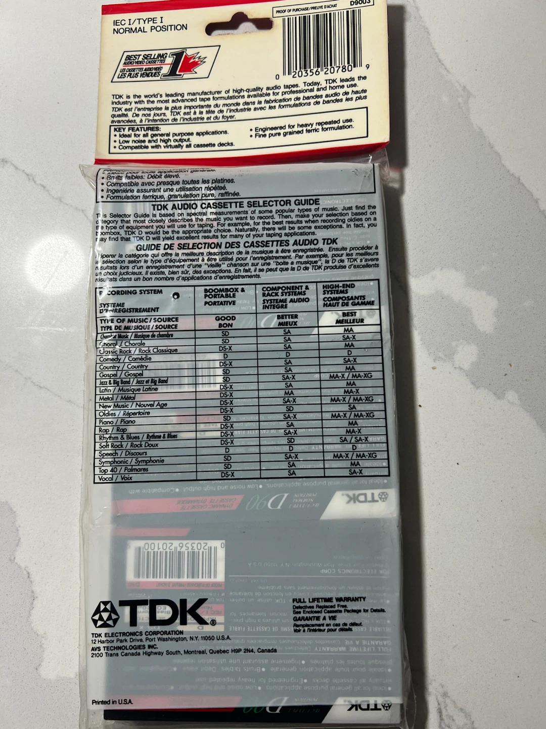 NEW TDK D90 Audio Cassettes 2 Packages of 3 - photo 3