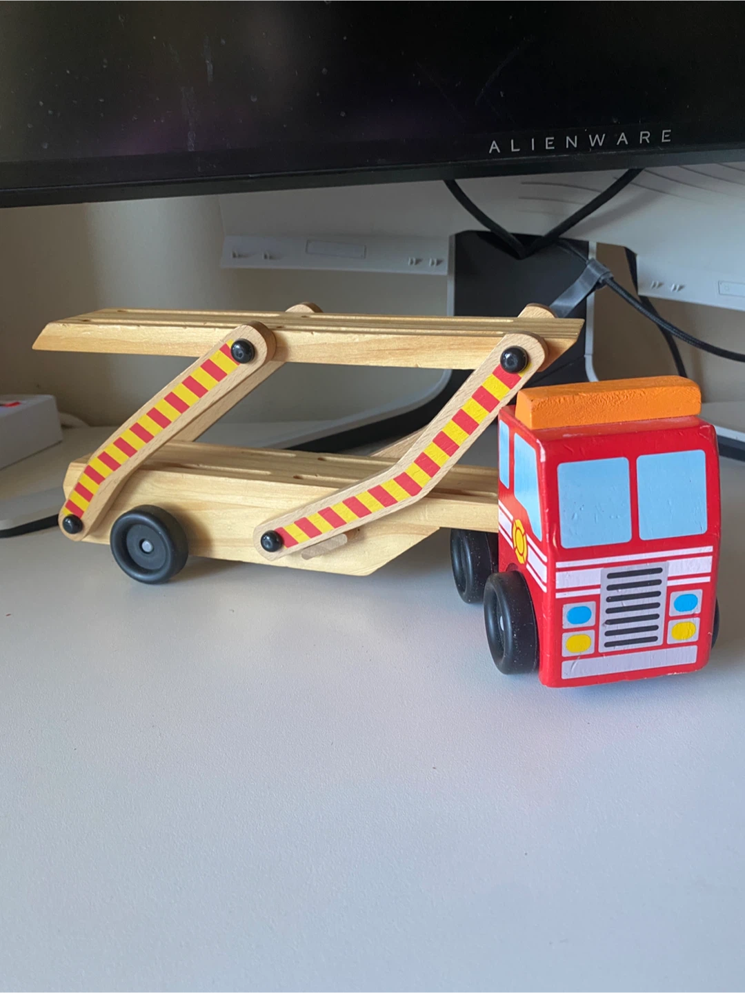 Wooden Toy Car Carrier Truck
