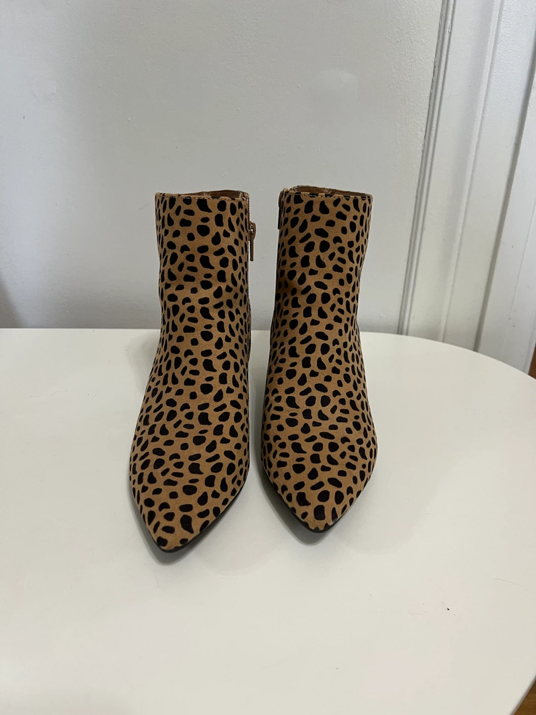 🏈 Leopard Print Ankle Boots