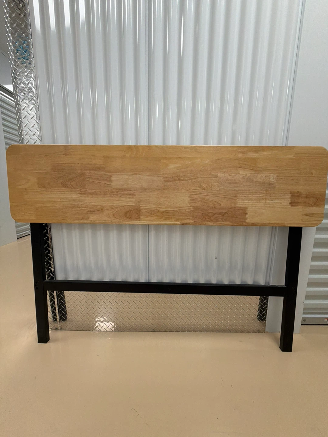 Double Size Mattress + Wood & Metal Bed Frame