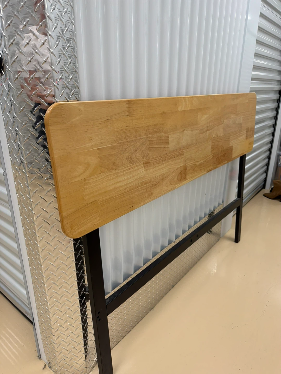 Double Size Mattress + Wood & Metal Bed Frame - photo 2