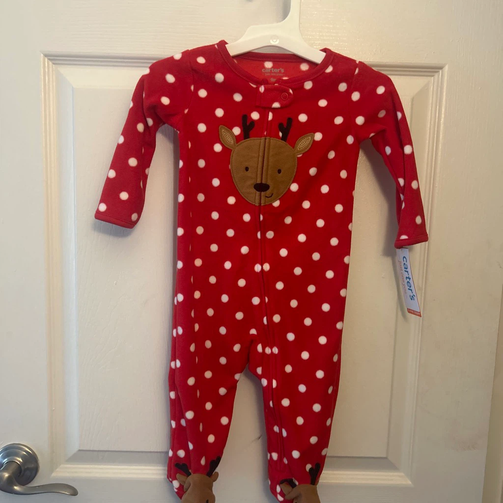 Carter's Rudolph 🏈 Pajamas and Security Blanket - photo 2