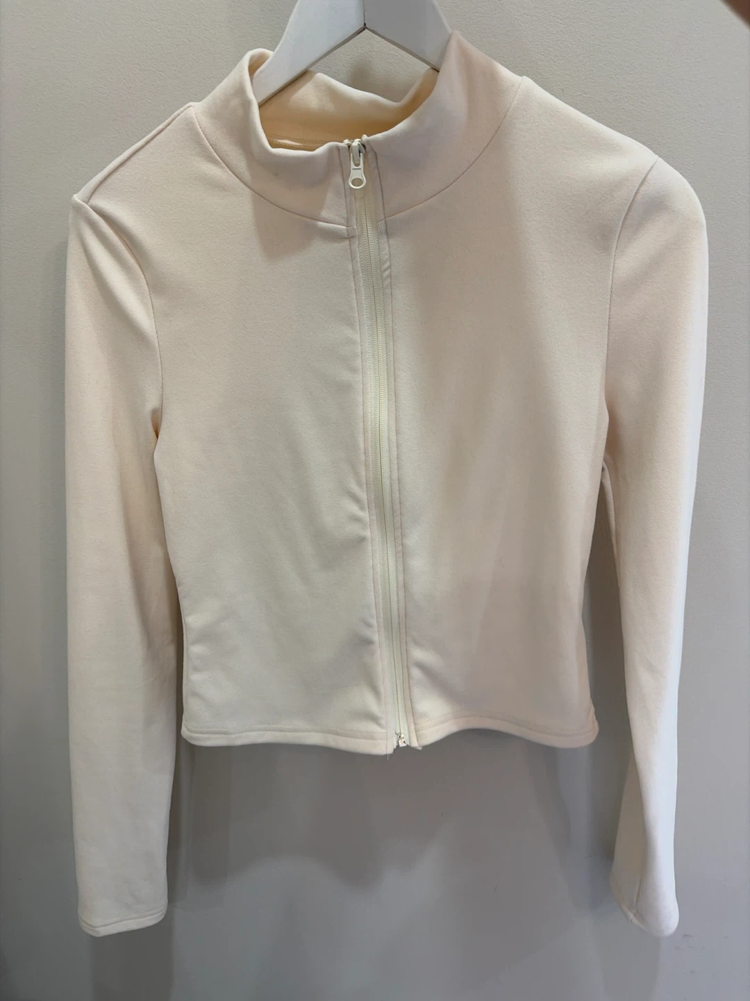 Cream Long Sleeve Zip Up Set - photo 3