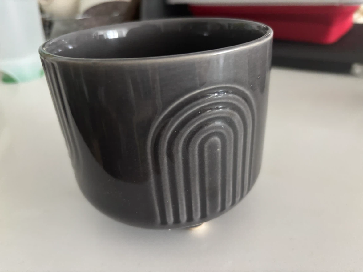 Dark Grey Ceramic Rainbow Pattern Mug