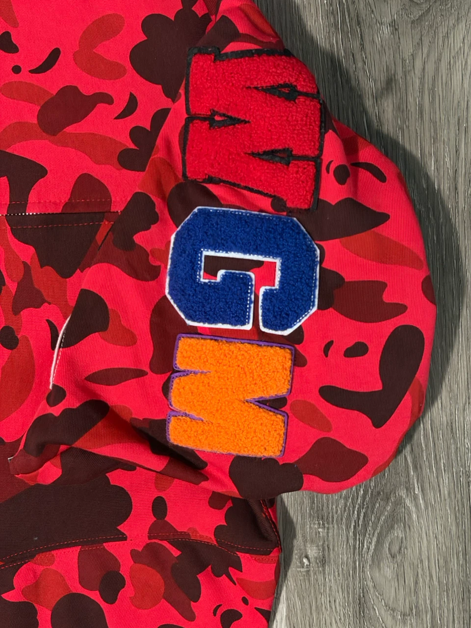 A Bathing Ape Red Camo Shark Hoodie - photo 2