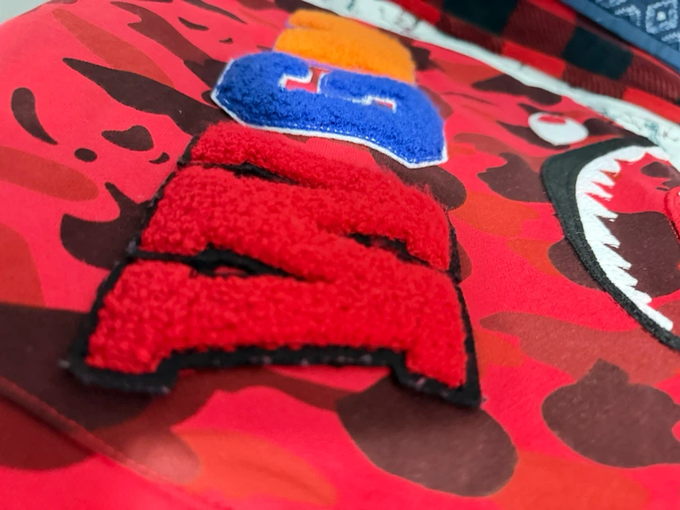 A Bathing Ape Red Camo Shark Hoodie - photo 5