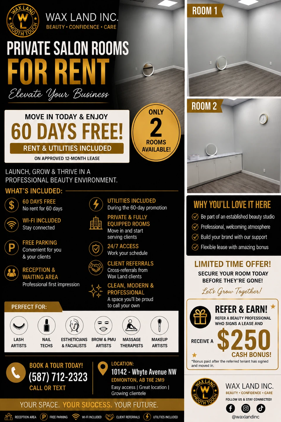 Private Salon Room for Rent in Edmonton